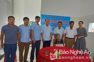 Hỗ trợ xây nhà tình nghĩa cho thân nhân liệt sĩ ở Yên Thành
