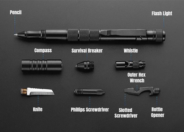 Bút đa năng tích hợp 10 công cụ, gồm đèn pin, tuốc nơ vít và nhiều thứ hay ho khác - Ảnh 3.