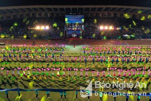 Những hình ảnh ấn tượng tại Lễ khai mạc Đại hội TDTT tỉnh Nghệ An lần thứ IX năm 2022