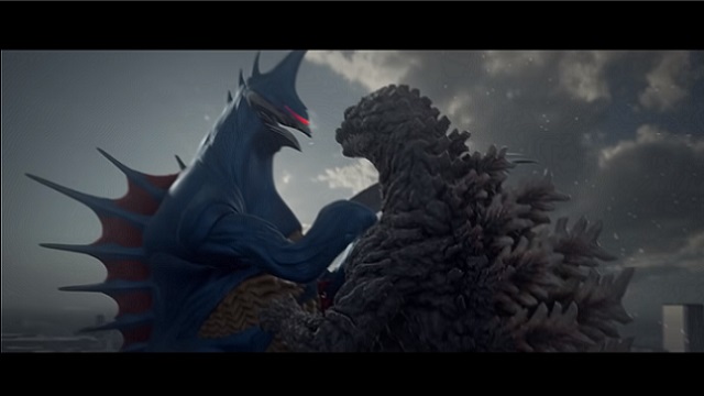 Godzilla và Gigan ẩu đả trong một cảnh trong phim ngắn Godzilla vs. Gigan Rex 3DCG sắp tới.