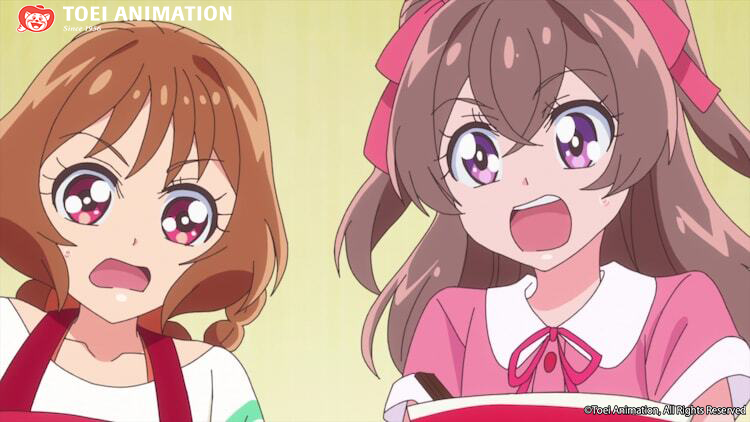 Ran Hanamichi và Yui Nagomi đã rất ngạc nhiên khi gặp Kumamon khi đang ăn ramen tại một cửa hàng ramen trong một cảnh trong tập 32 sắp tới của Delicious Party Pretty Cure.